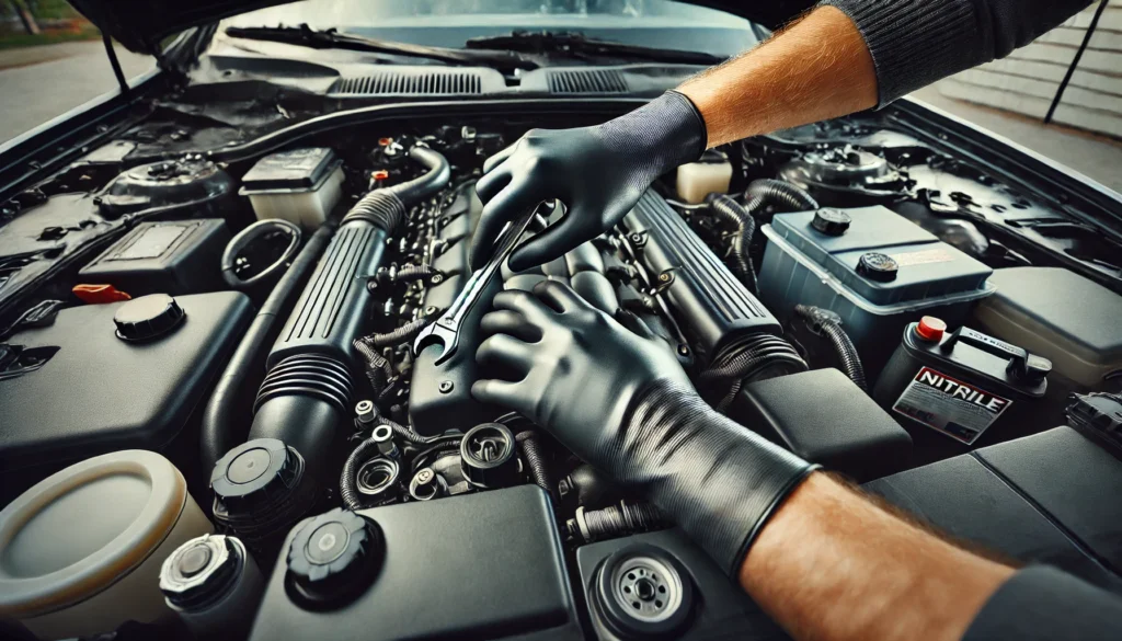 black nitrile gloves