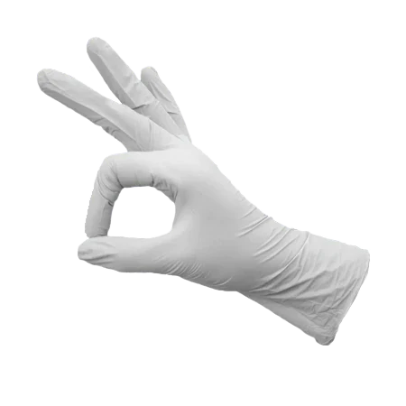 White Nitrile Gloves – 12", Silicone-Free