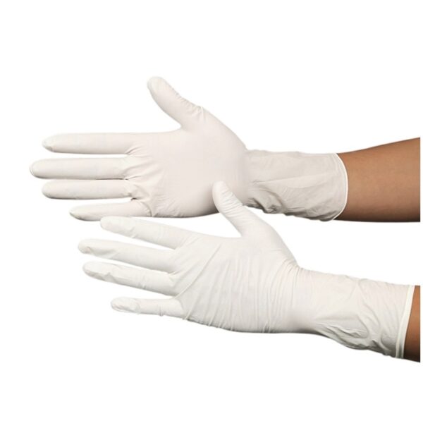 9 inch White Nitrile Gloves
